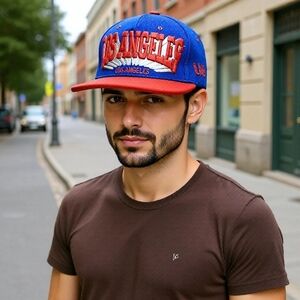 Golden Lion Los Angeles Hip Hop Flat Brimmed Baseball Cap Snapback Cap One Size